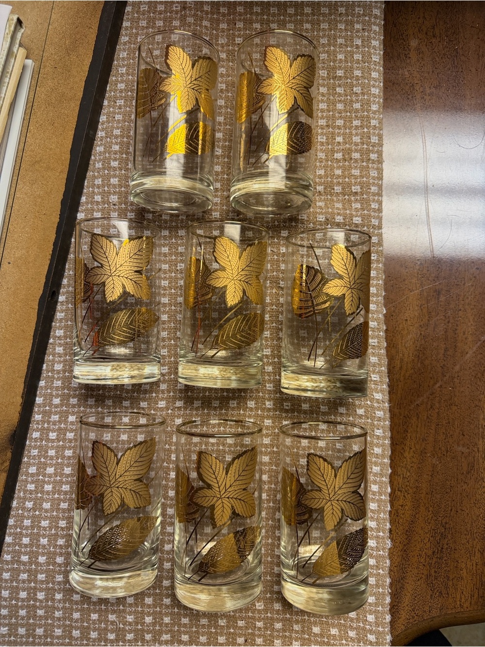 Libby Gold Leaf Decorative Glasses